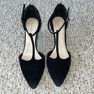 Cole Haan Black Strap Heels